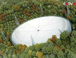Teleskop FAST in China - Modelldarstellung
(Bild: CCTV)