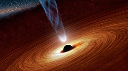 Schwarzes Loch im Zentrum der Galaxie NGC 1365 - Illustration
(Bild: NASA/JPL Caltech)