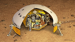 SEIS-Experiment zur Aufzeichnung von Marsbebenwellen. (Bild: NASA/JPL-Caltech/CNES/IPGP)