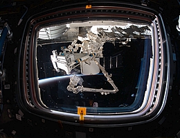 Bartolomeo-Plattform aus der ISS gesehen. (Bild: NASA)