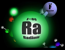 Ra­di­um-Mo­n­o­fluo­rid-Molekül - Illustration
(Bild: garciaruizlab)