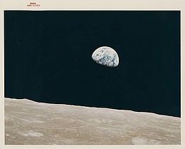 First Earthrise seen by human eyes, Apollo 8, 24 December 1968