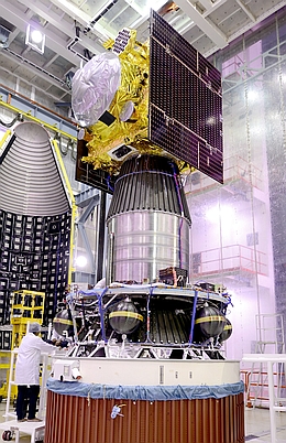 IRNSS 1F auf der Rakete
(Bild: ISRO)