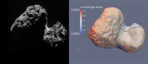 ESA, Rosetta, NAVCAM(links); ESA, Rosetta, VIRTIS, INAF-IAPS, OBS DE PARIS-LESIA, DLR (rechts)