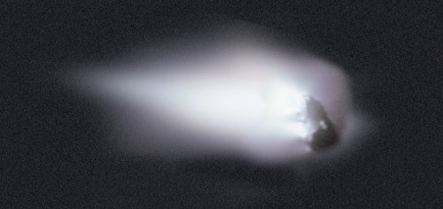 Nukleus des Halley`schen Kometen, aufgenommen während des Vorbeiflugs von Giotto
(Bild: ESA)