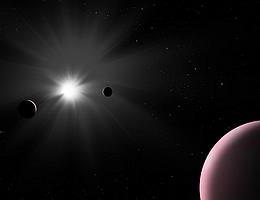 Künstlerische Darstellung des Nu2 Lupi Planetensystems. (Bild: ESA)