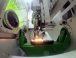3D-Druck von Metall im DED-Verfahren. (Bild: MT Aerospace AG)