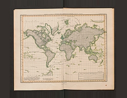 Die Isothermen auf einer Weltkarte Quelle: Heinrich Berghaus, «Alexander von Humboldt’s System der Isotherm-Kurven […]», in: Ders., Physikalischer Atlas […], hrsg. von Ottmar Ette und Oliver Lubrich, Frankfurt/Main: Eichborn 2004, S. 2–3. (Bild: zvg)