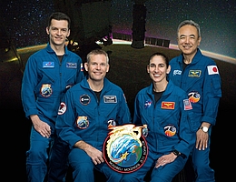 Offizielles Crew-7 Portrait (v.l. Konstantin Borissow, Andreas Mogensen, Jasmin Moghbeli, Satoshi Furukawa). (Foto: NASA / Bill Stafford und Robert Markowitz)