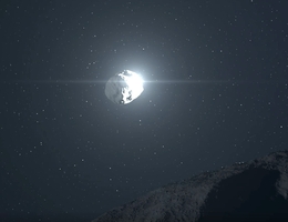 DART-Raumfahrzeug schlägt in Asteroiden ein - künstlerische Darstellung. (Bild: ESA – Science Office)