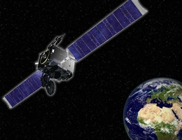 GovSat-1 über der Erde - künstlerische Darstellung. (Grafik: SES)