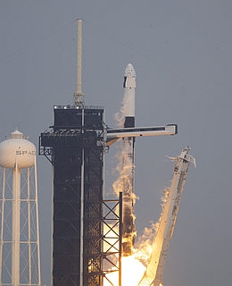 Beginn der Ax-3-Mission mit dem Start auf einer Falcon-9-Rakete. (Bild: ESA / S. Corvaja)