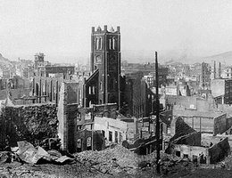 San Francisco nach dem Erdbeben von 1906. (Bild: USGov-PD via Wikipedia)