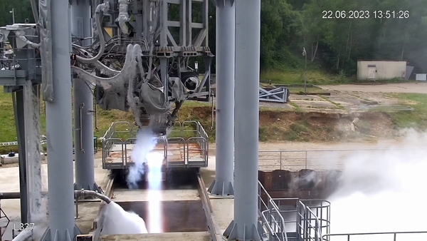 Prometheus®-Triebwerk in Betrieb. (Bild: ArianeGroup)