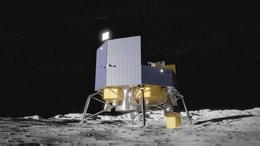 Der Lander „Griffin“ von Astrobotic. Ein Lander, der den MOONRISE-Laser zum Mond transportiert, könnte so ähnlich aussehen. (Bild: Astrobotic)