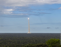 Ariane 6 VA262 unterwegs. (Bild: ESA/CNES/Arianespace/Arianegroup/Optique Vidéo du CSG - Q. VEUILLET)
