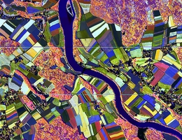 Das Projekt ARES (Airborne Research for the Earth System) entwickelt hochpräzise Instrumente zur Erdbeobachtung. Im Bild das Gebiet östlich von Wangen an der Aare. (Bild: ARES / Remote Sensing Laboratories, UZH)