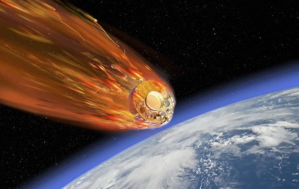 Am Sonntag, 8. September, tritt der Cluster-Satellit Salsa in die Erdatmosphäre ein, wo er verglühen dürfte - künstlerische Darstellung. (Bild: ESA/David Ducross)