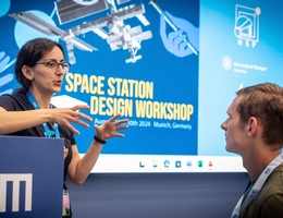 Space Station Design Workshop 2024: 42 internationale Teilnehmende arbeiten in Teams an Mondstationen. (Bild: Andreas Heddergott / TUM)