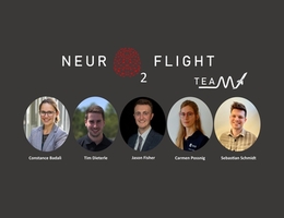 Das Team von NeurO2flight, mit den Lörracher Studenten Sebastian Schmidt und Tim Dieterle. (Bild: NeurO2flight / ESA)